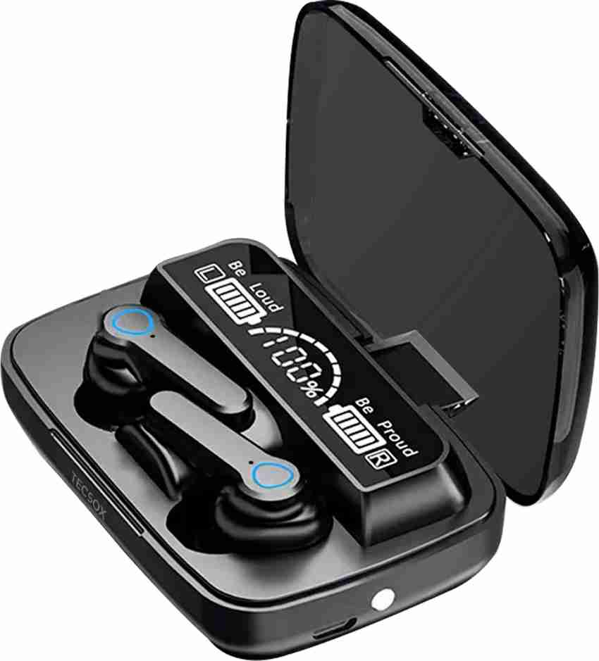 TecSox Max 19 Earbuds with Charging Case 50hrs PlayTime IPX