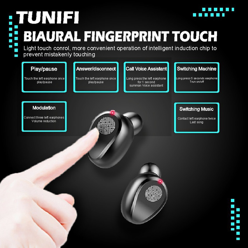 F9 bluetooth hotsell earbuds volume