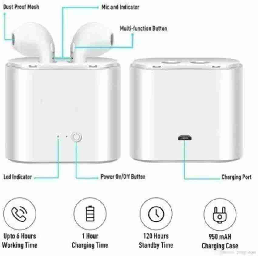 Tws i7 airpods online charging time