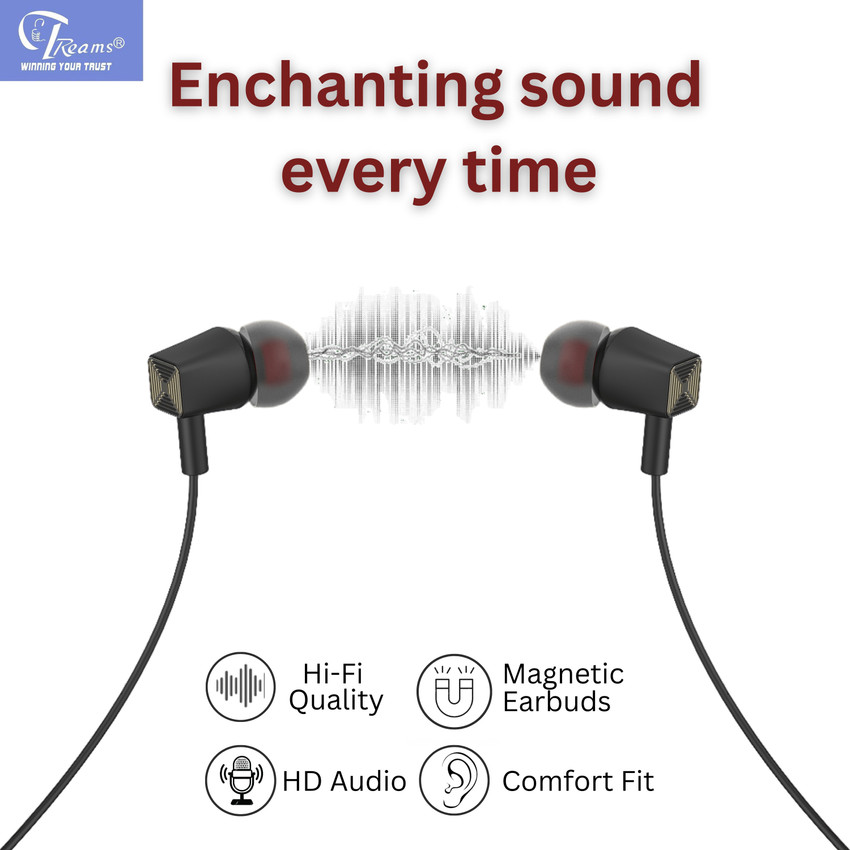 TReams Active Noise Cancellation Neckband with Up to 25 Hours