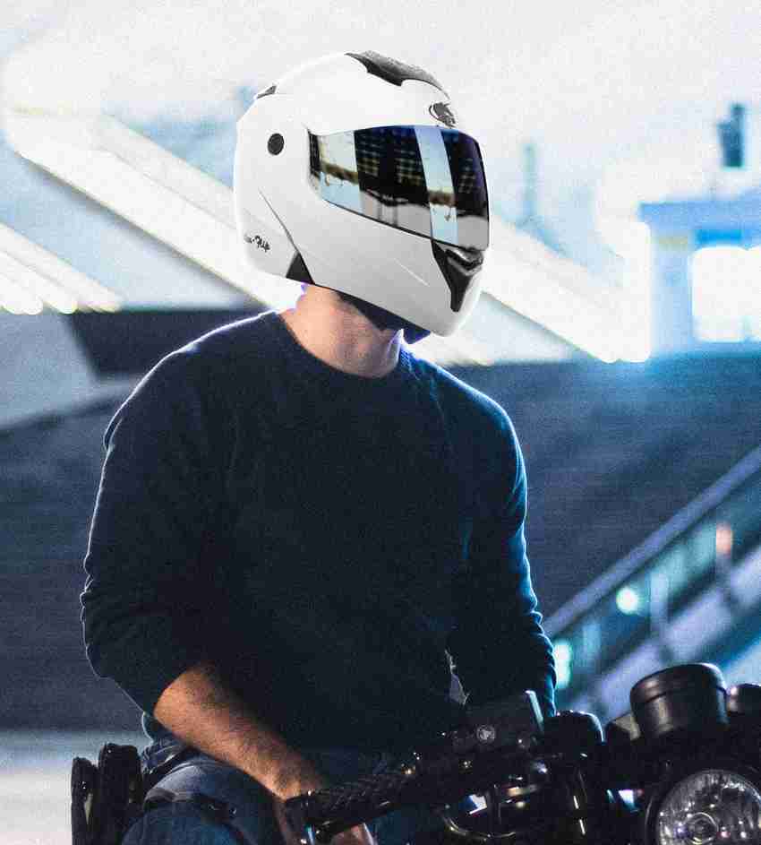White helmet store black visor