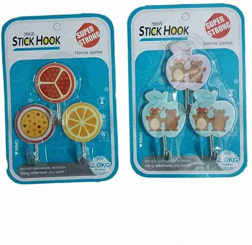 Stick On Wall Hanging Hooks - Multi Use Adhesive Hook and Wall