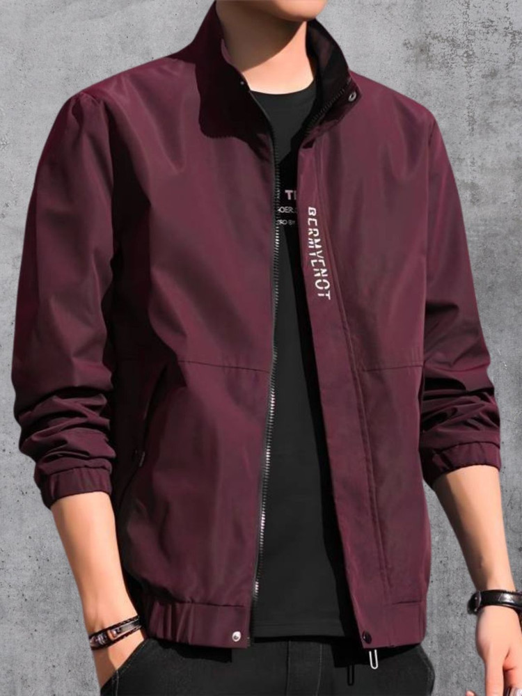 Solid bomber jacket mens on sale