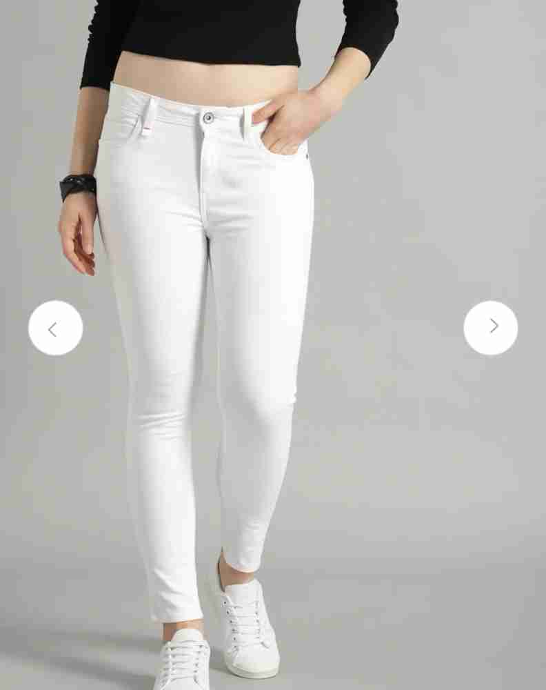 White jeans for girls clearance