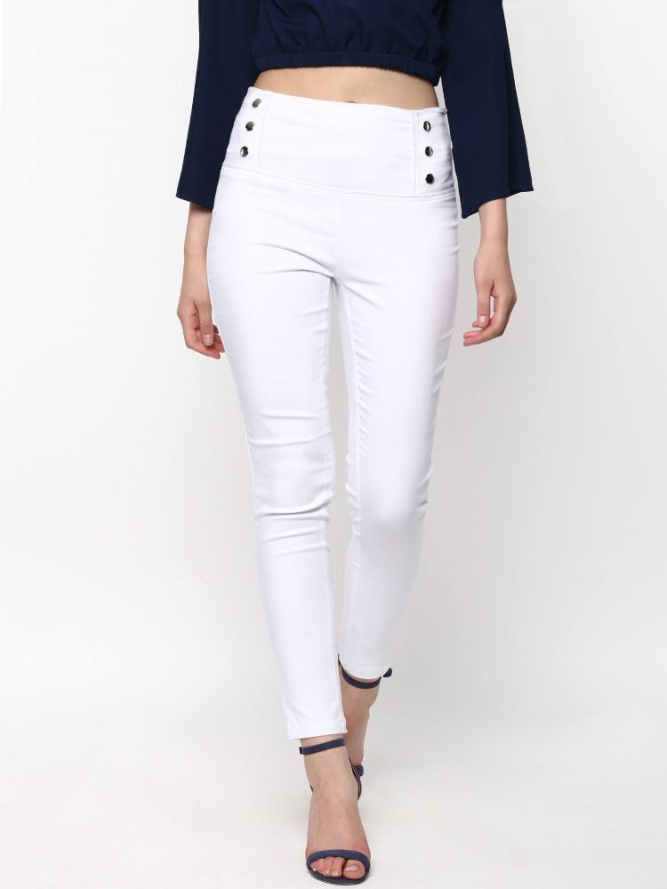 White clearance jeggings flipkart
