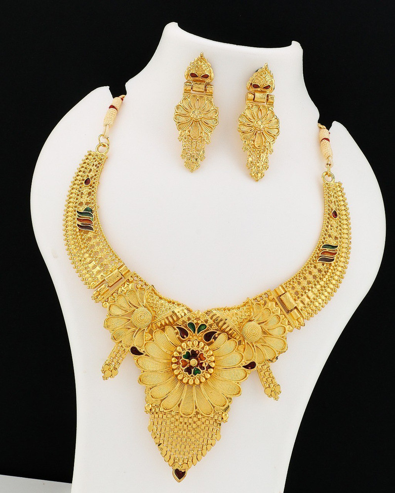 bulsenk Alloy Gold plated Gold Jewellery Set Price in India Buy