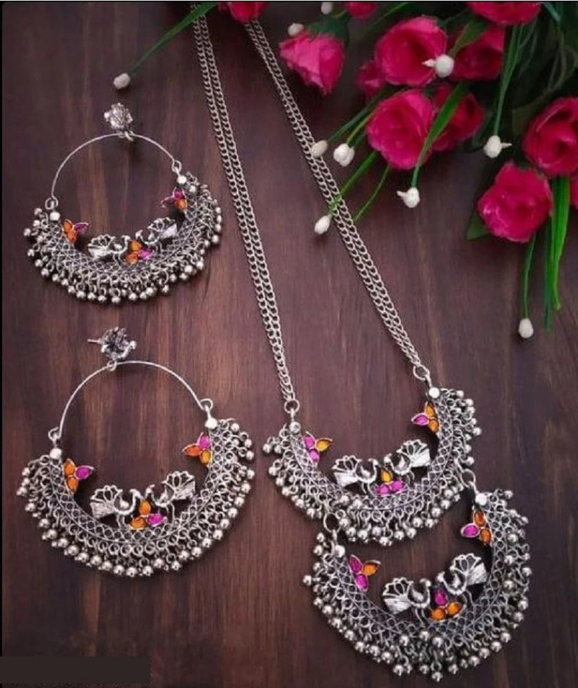 Dev Fashion Copper Sterling Silver Pink Silver Jewellery Set Price in India Buy Dev Fashion Copper Sterling Silver Pink Silver Jewellery Set Online at Best Prices in India Flipkart