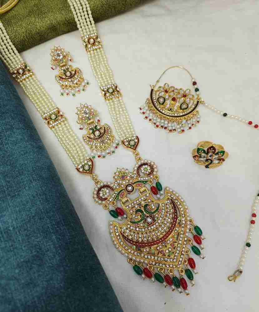DPMARKETING Alloy Gold plated Gold Jewellery Set Price in India