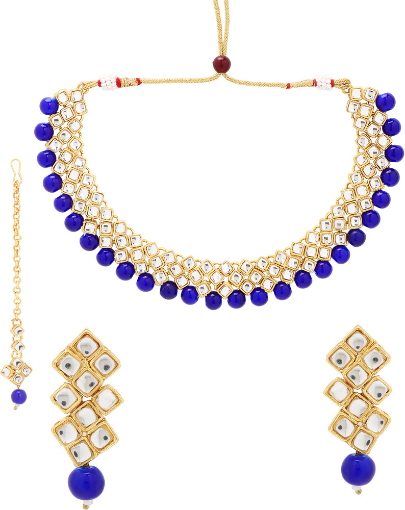 Blue necklace hot sale flipkart
