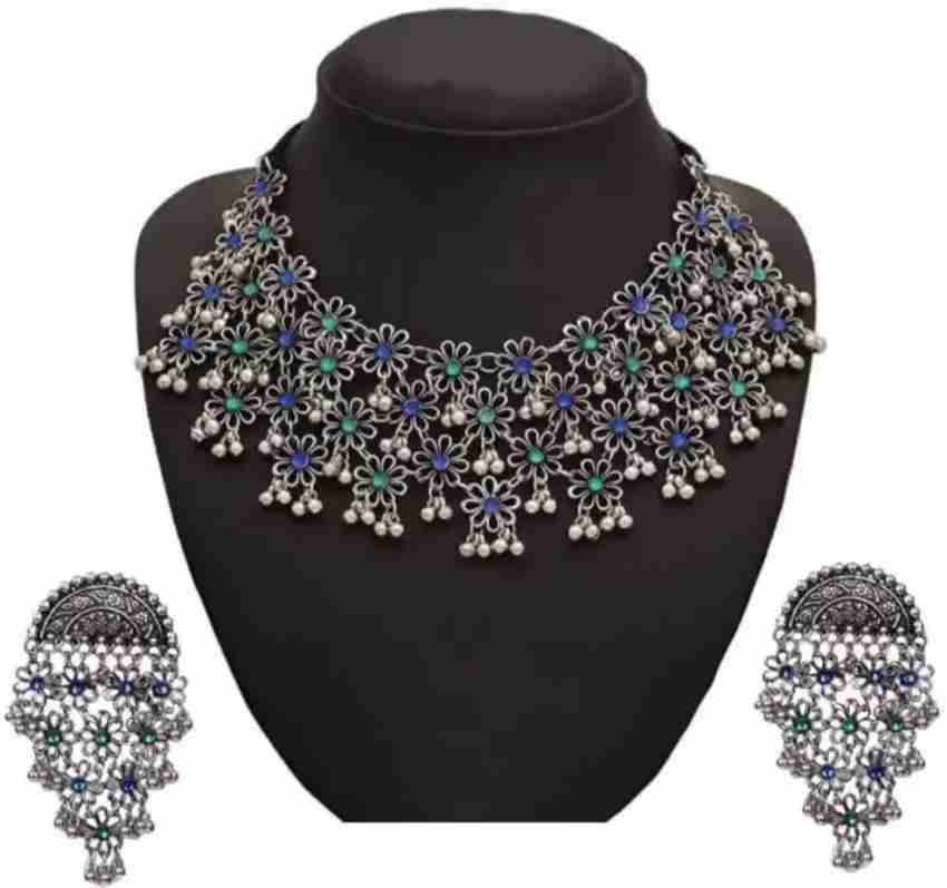 Samridhi DC Alloy Silver Silver Jewellery Set Price in India Buy Samridhi DC Alloy Silver Silver Jewellery Set Online at Best Prices in India Flipkart