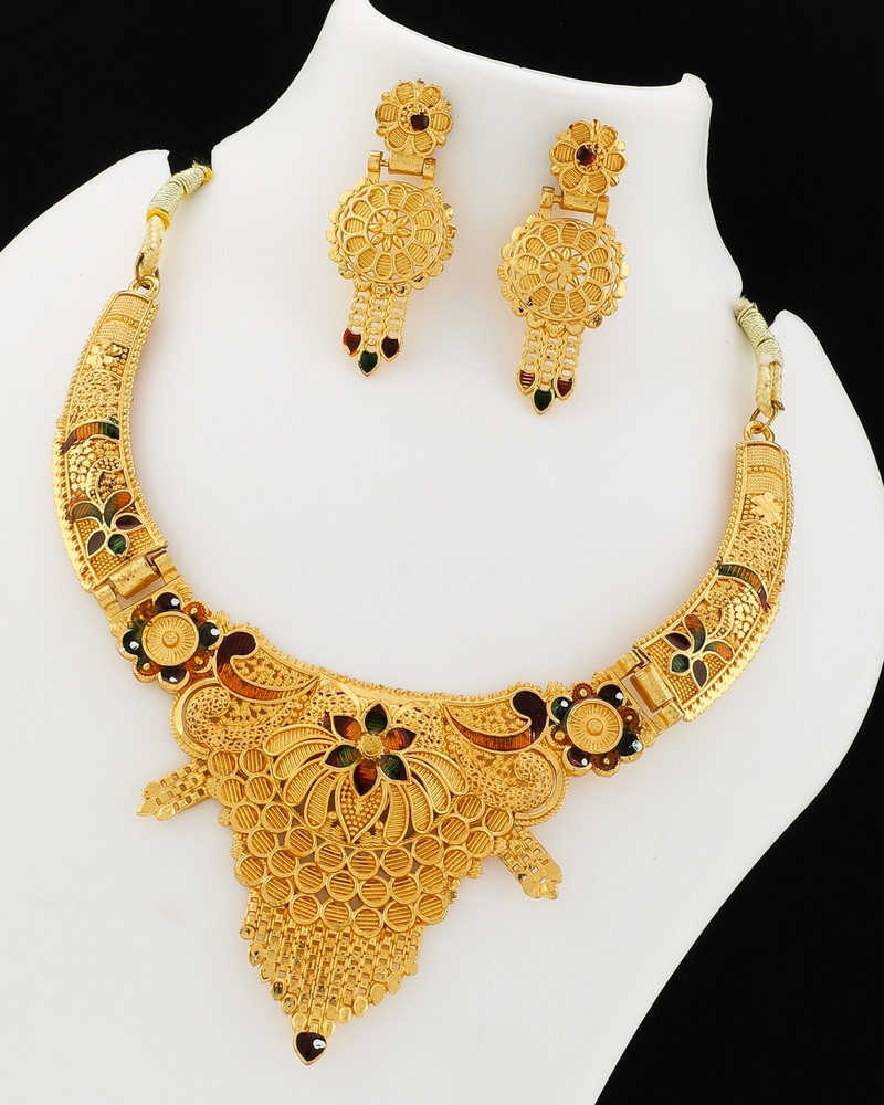 bhanu diam Alloy Gold Jewellery Set Price in India Buy bhanu diam Alloy Gold Jewellery Set Online at Best Prices in India Flipkart