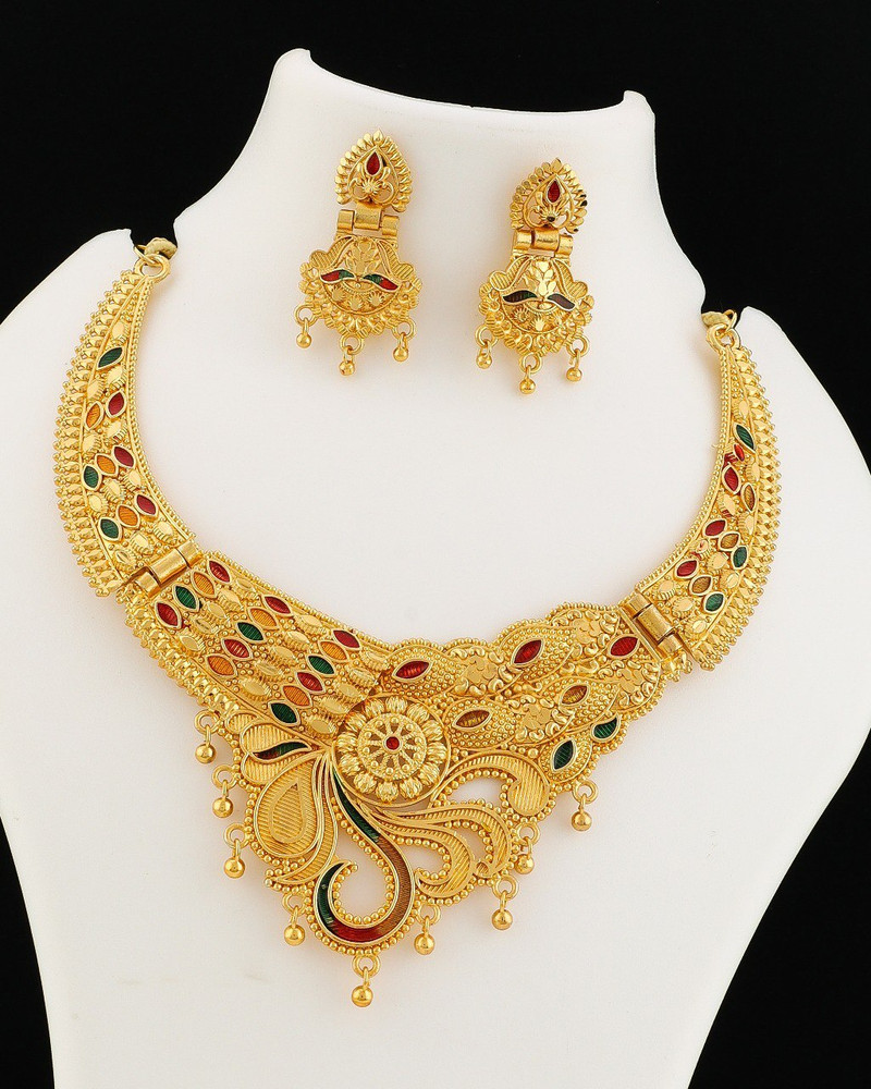Flipkart gold new arrivals jewellery set
