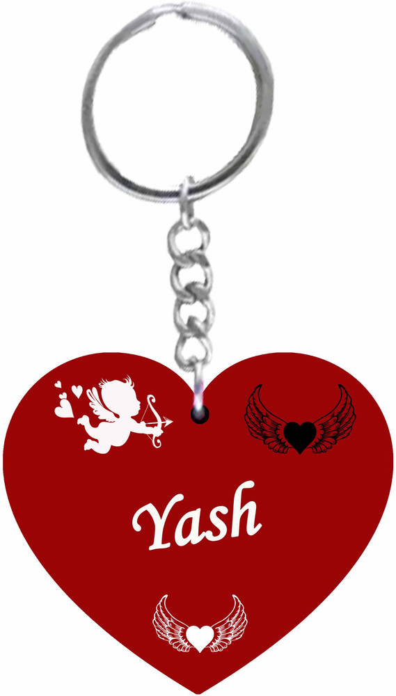 MorFex Yash Name Beautiful Heart Shape Arclic Keychain Best Gifts