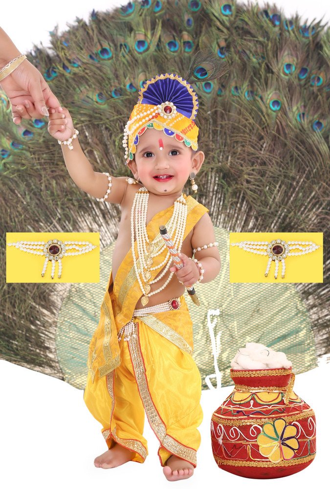 Raj Fancy Dresses Krishna Dress for Kids Baby Krishna Dress for Janmashtami Costume Girl Boy Kids Costume Wear Price in India Buy Raj Fancy Dresses Krishna Dress for Kids Baby