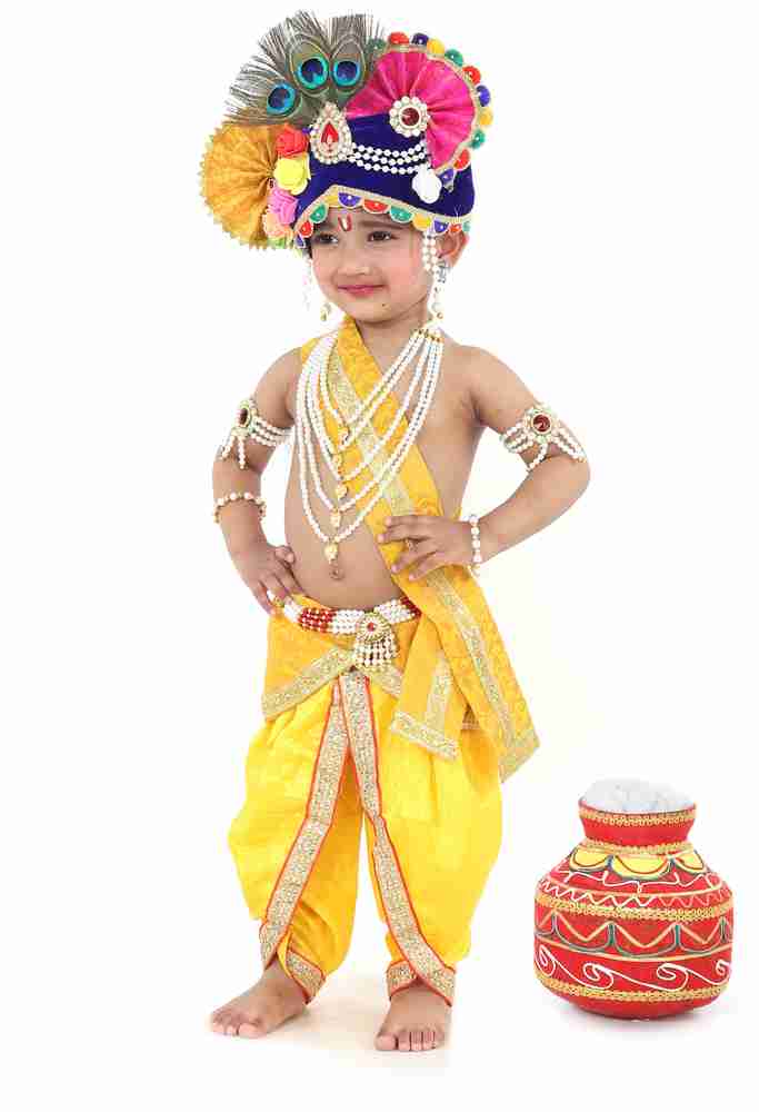 Raj Costumes Shri Krishna dress for Baby Boy and Girl Janmashtami Kanha Costume Kids Costume Wear Price in India Buy Raj Costumes Shri Krishna dress for Baby Boy and Girl