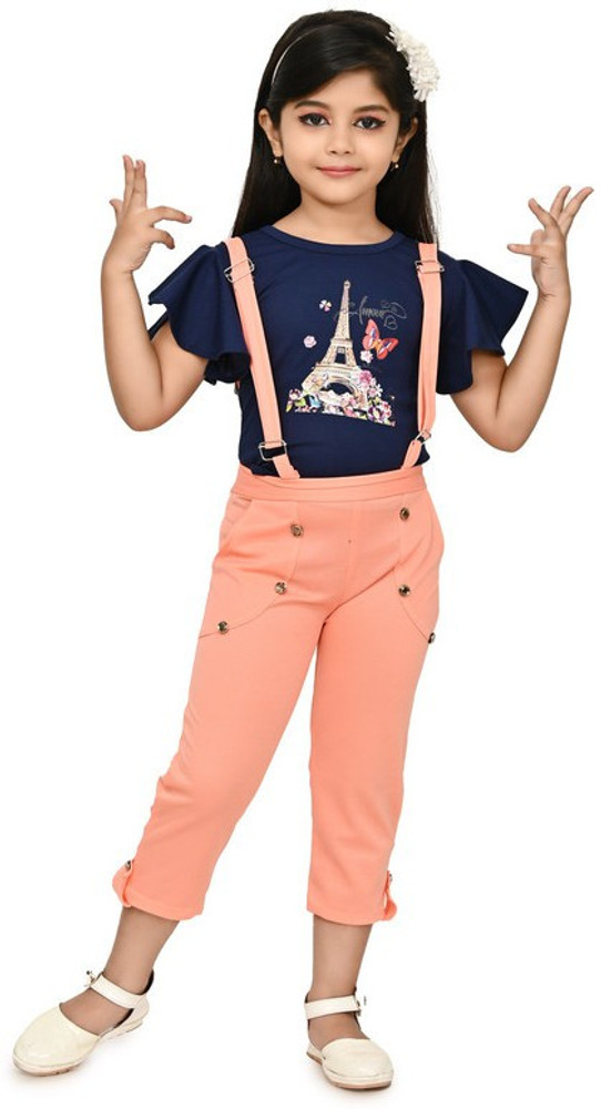 AL BAYDAR FASHION Baby Girls Casual Top Dungaree Price in India