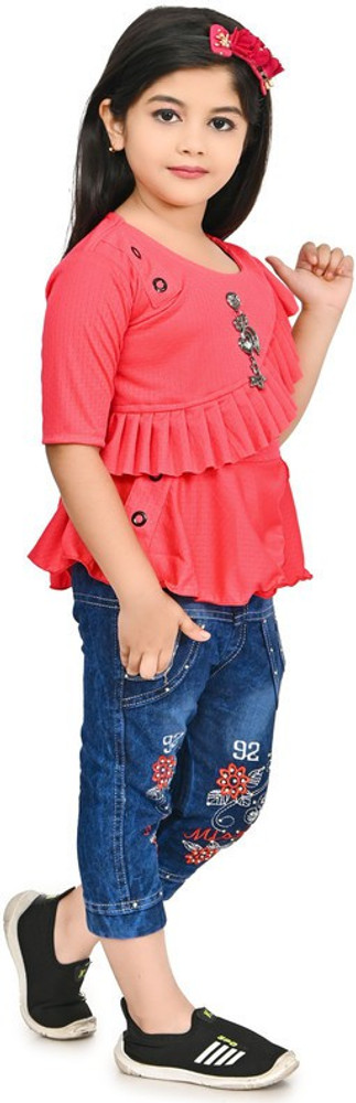 Girls dresses jeans top hot sale