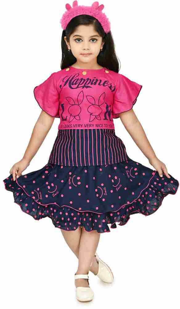 SUNCITY FASHION MART Baby Girls Midi Knee Length Casual Dress