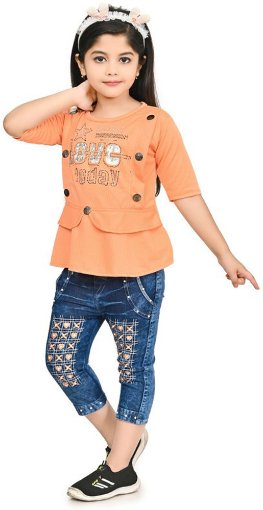 Flipkart girl jeans best sale top