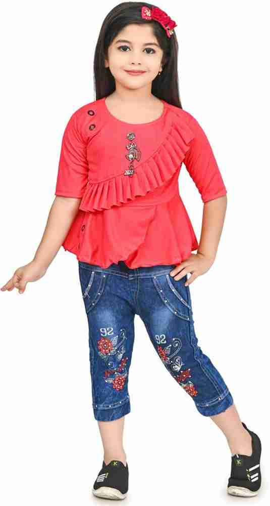 Girls dresses jeans top hotsell