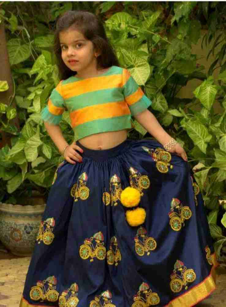 Baby girl discount crop top lehenga