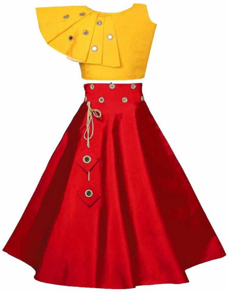 NTURVA Indi Girls Lehenga Choli Ethnic Wear Embellished Lehenga