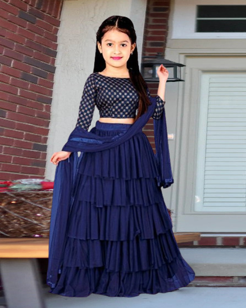 MAYUKRISHNA Girls Lehenga Choli Western Wear Embroidered Lehenga