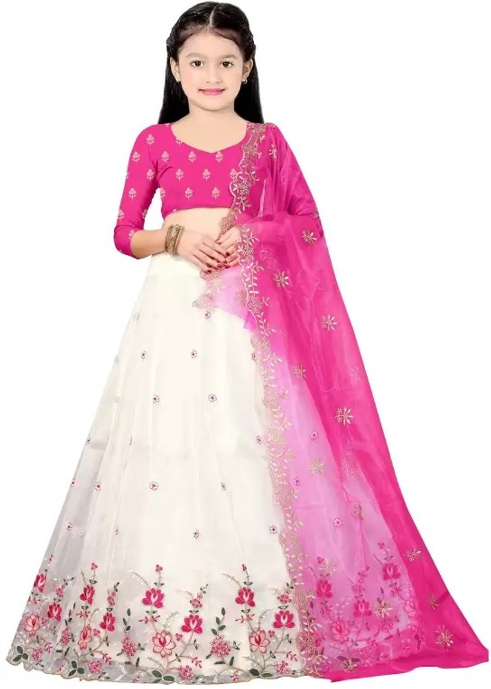 D Plus Creation Girls Lehenga Choli Ethnic Wear Embroidered Lehenga Choli and Dupatta Set Price in India Buy D Plus Creation Girls Lehenga Choli Ethnic Wear Embroidered Lehenga Choli and Dupatta