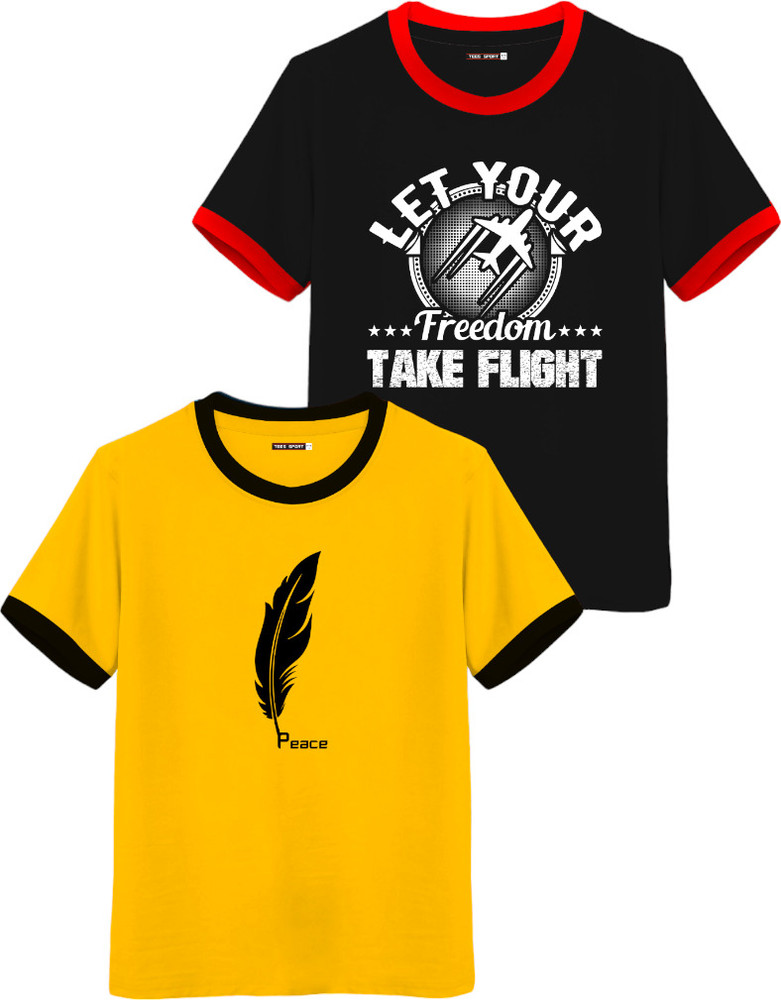 Flipkart TEES SPORTS Boys Printed Cotton Blend Regular T Shirt Round Neck