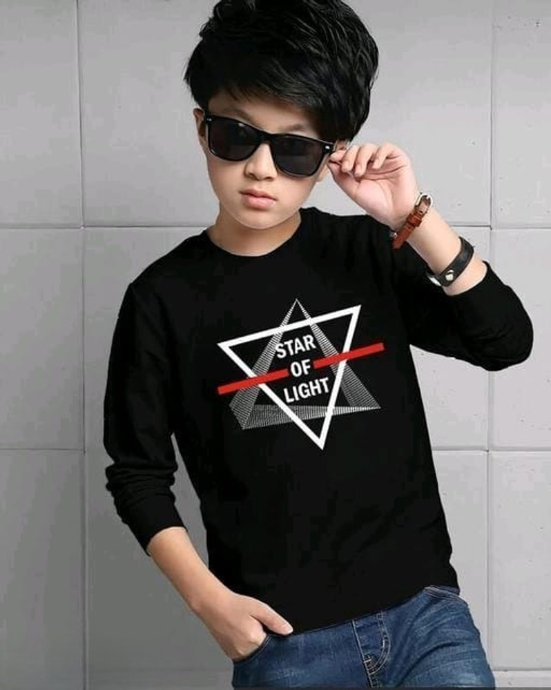 Flipkart SARTE FASHION Boys Printed Graphic Print Cotton Blend Regular T Shirt Round Neck