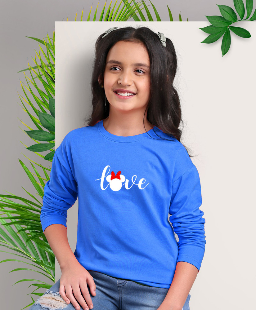 Flipkart KIDDY STAR Girls Printed Cotton Blend T Shirt