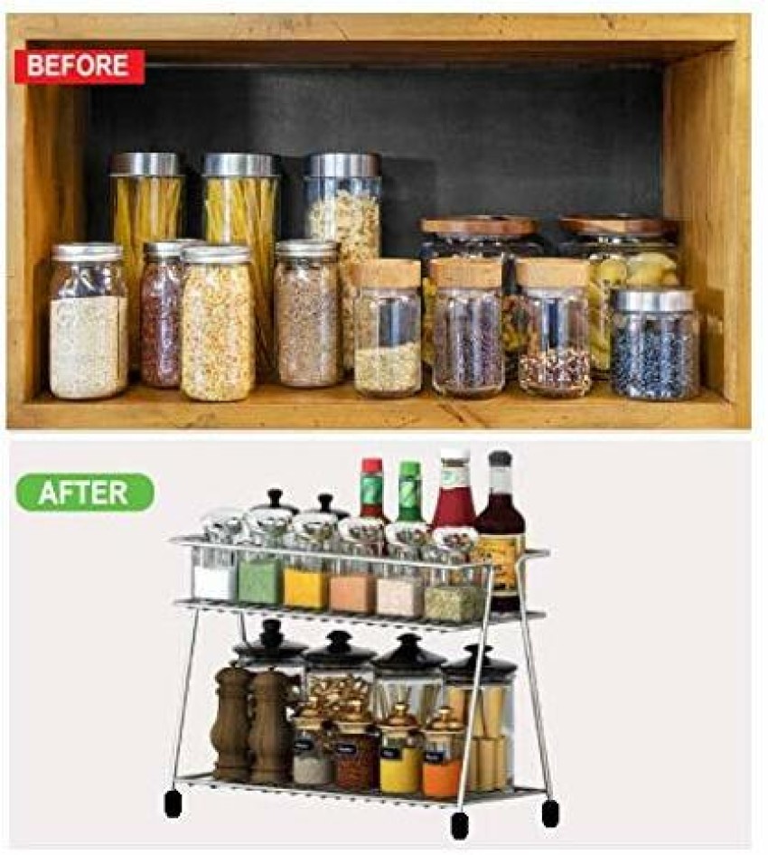 D&V ENGINEERING Utensil Kitchen Rack Iron 3-Tier Kitchen Storage Shelf Stand,  Kitchen Countertop Organizer, Spice Rack, Price in India - Buy D&V  ENGINEERING Utensil Kitchen Rack Iron 3-Tier Kitchen Storage Shelf Stand