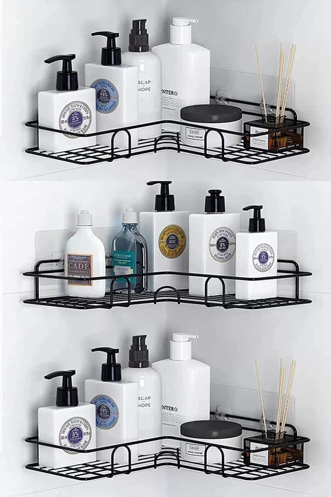 Bathroom Corner Shelves, Black Bathroom Shelf