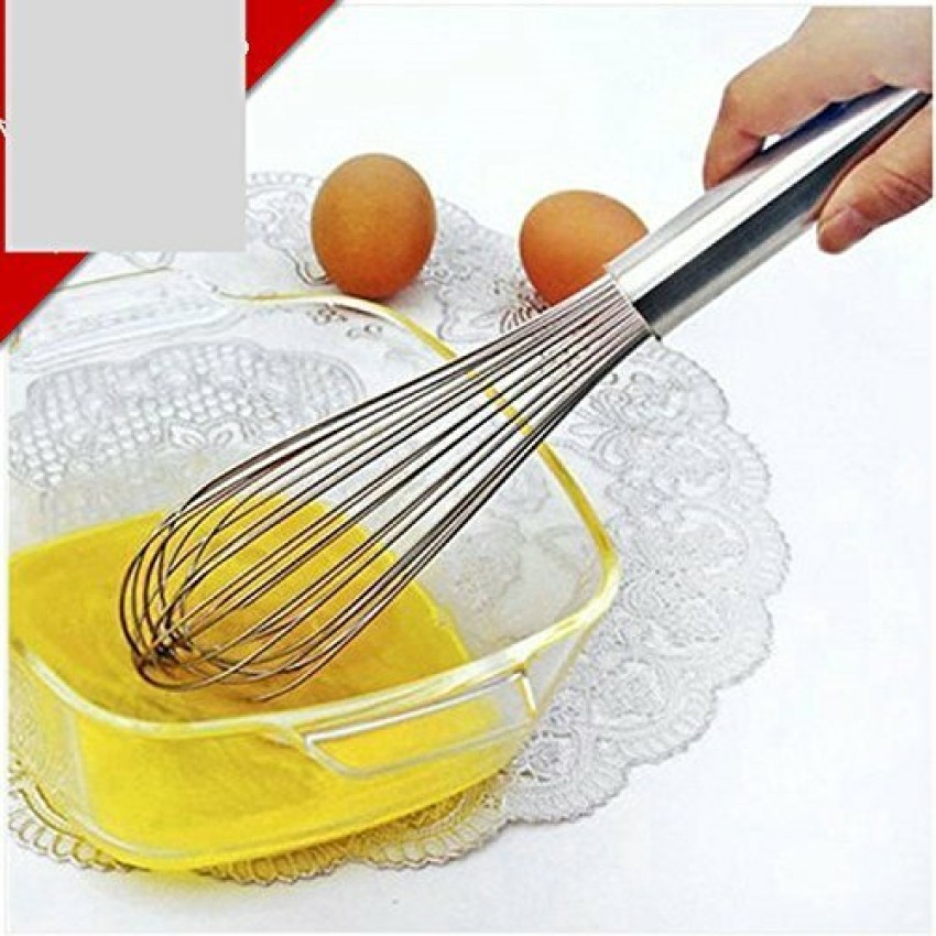 NOHUNT Stainless Steel Wire Balloon Egg Whisk, Beater, Egg Frother,  Whisker, Milk & Egg Beater, Stirrer - Kitchen Utensil 20cm