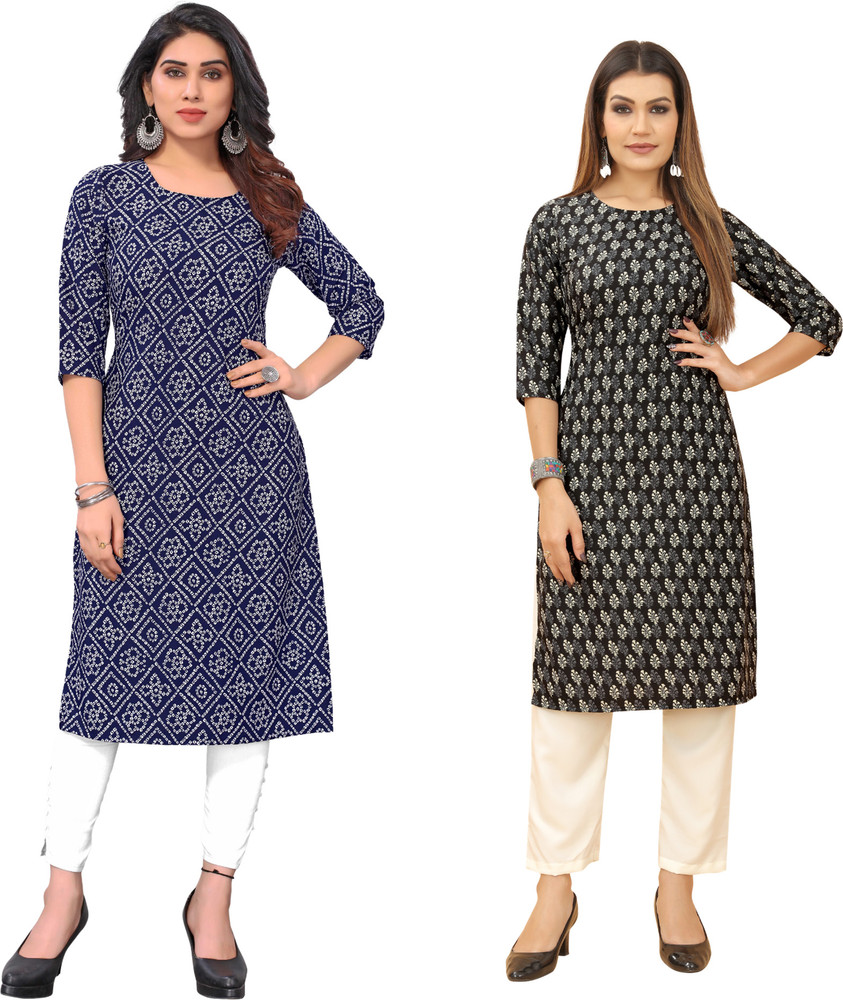 Gitanjali Trend Women Printed Straight Kurta Buy Gitanjali Trend