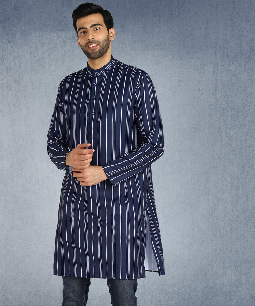 Striped straight kurta best sale