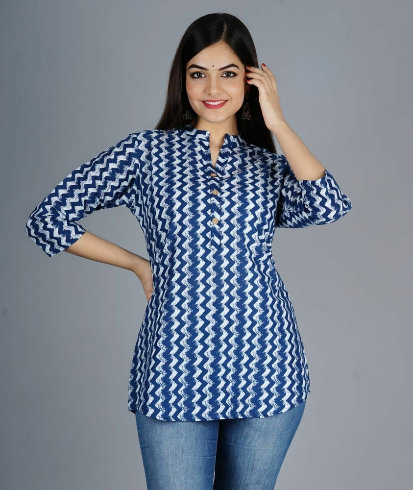 alheena Casual Printed Women Blue Top Buy alheena Casual Printed Women Blue Top Online at Best Prices in India Flipkart