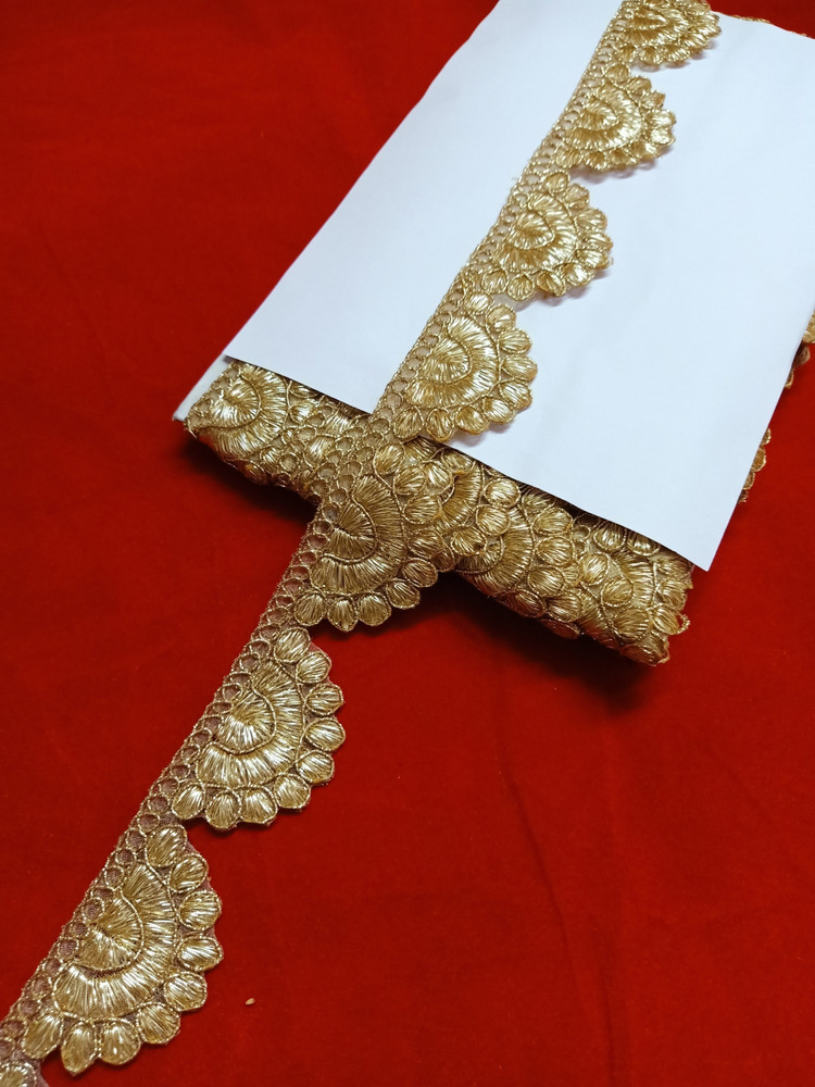 Golden lace for saree best sale