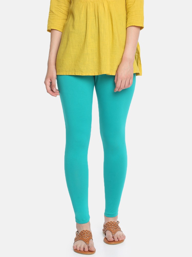 Go Colors Women Turquoise Blue Solid Ankle Length Leggings Price in India,  Full Specifications & Offers