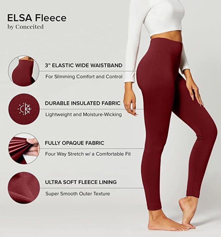 Conceited Women's Elsa Fleece Lined Leggings - Warm Winter