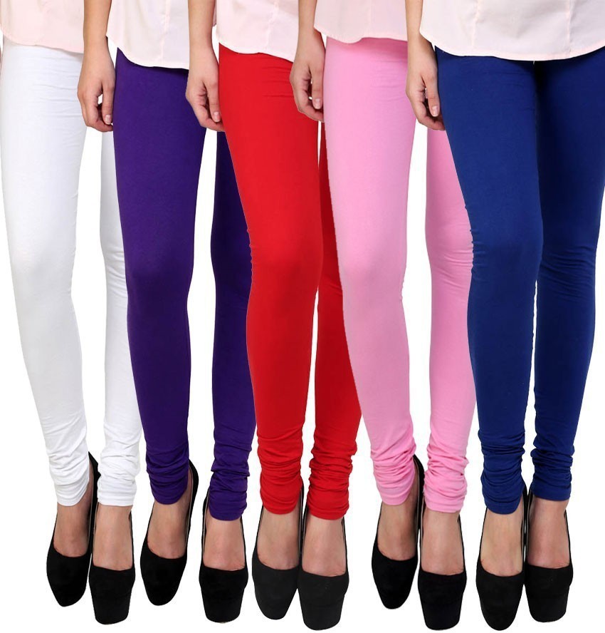 Shopwhizz Style Women's Cotton Lycra Leggings Combo-Pack of 5 Free