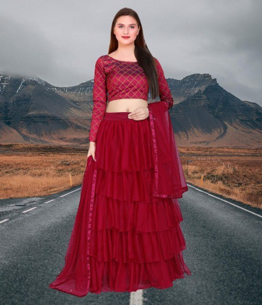 Flipkart ruffle lehenga on sale