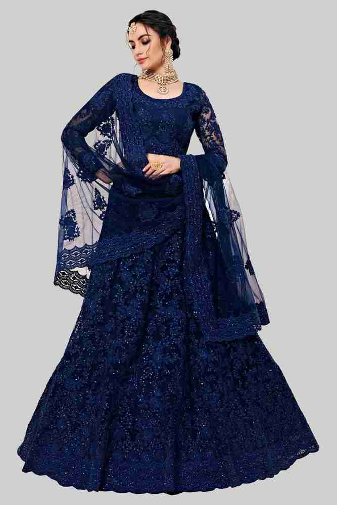 Blue lehenga choli best sale flipkart