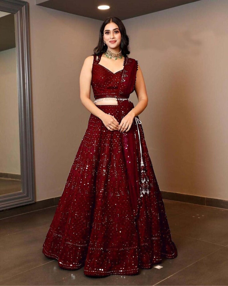 bART Embellished Semi Stitched Lehenga Choli