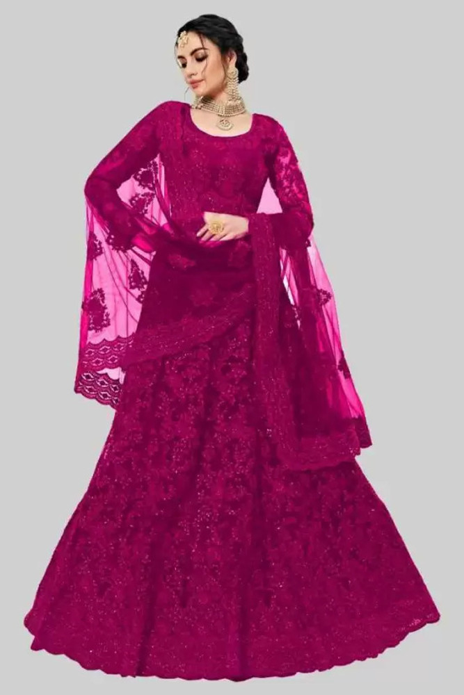 Flipkart pink lehenga deals