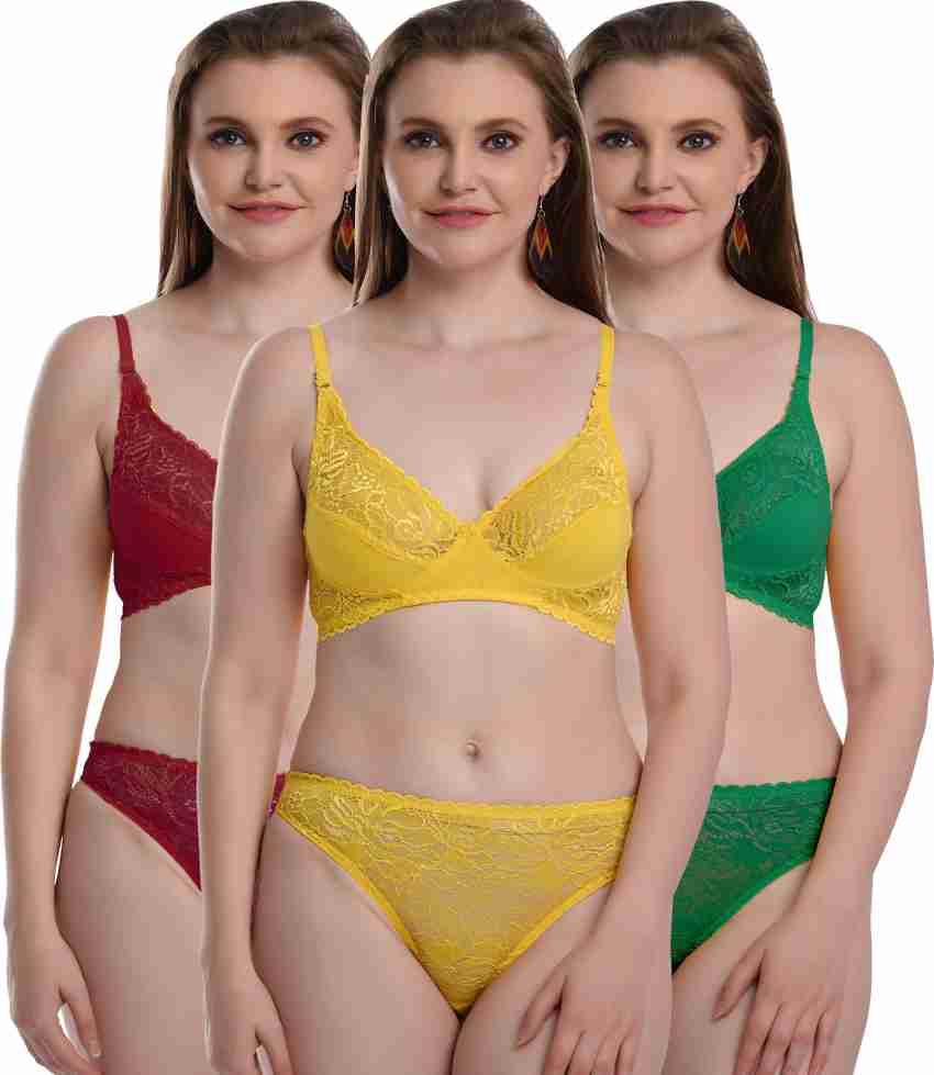  Styfun Women Padded Set Cotton 4 Way Lycra Stretchable