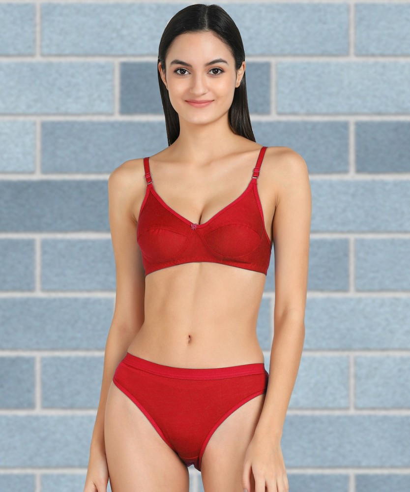 Red Bra Sets Sets for Women without Vintage for sale