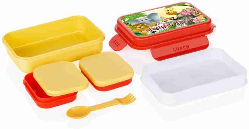 RANIC Kids Lunch Box Plastic, Tiffin Box for Boys