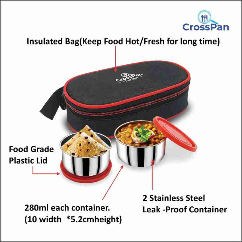 Buy 2 pcs Topware School combo Double Decker lunchbox(750ml) 3 Containers  Lunch Box with insulated bag Online In India At Discounted Prices