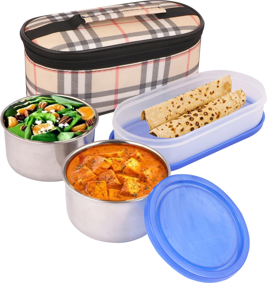 Flipkart Topware New Smart steel lunchbox 750ml 3 Containers Lunch Box